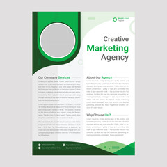 Creative marketing agency corporate flyer design