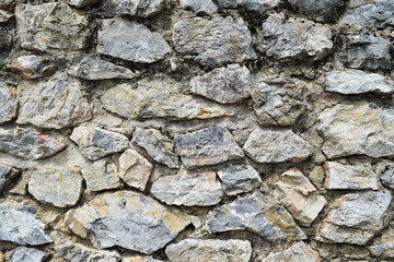 background of old uneven stones, a wall in a castle or fortress