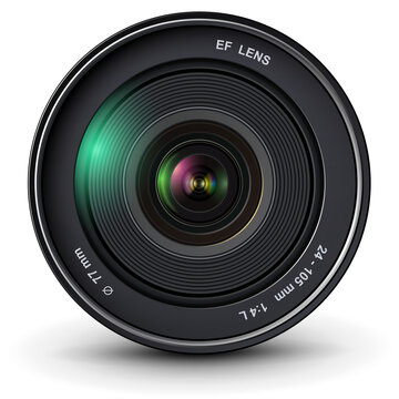 camera photo lens isolated, 3d icon illustration.