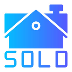 sold home gradient icon