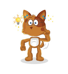 dog got an idea cartoon. mascot vector