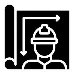 engineer glyph icon