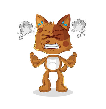 Dog Very Angry Mascot. Cartoon Vector