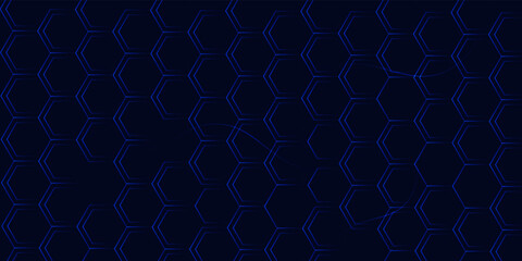 Fototapeta na wymiar Technology background design with neon Hexagons pattern shape, Hexagons background design, blue futuristic technology background vector, illustration
