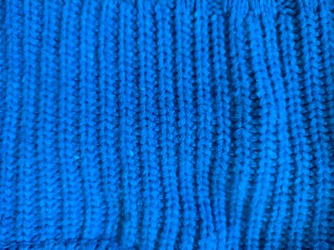 Blue Wool Texture As Knitting Sweater