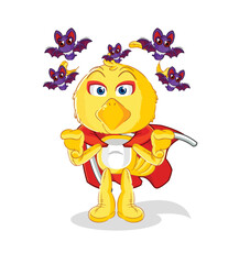 chick Dracula illustration. character vector