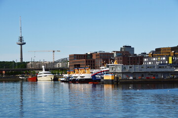 Panorama at the Port of Kiel, the Capital City of Schleswig - Holstein