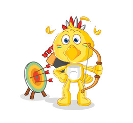 chick native american tribe. cartoon mascot vector