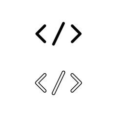 Obraz premium Code simple icon