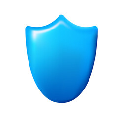 3d blue shield vector