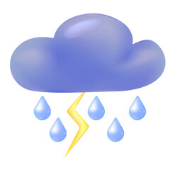 3d Vector thunderstorm