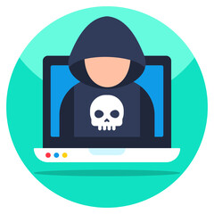 Modern design icon of hacker 