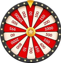 Game wheel roulette luck prize