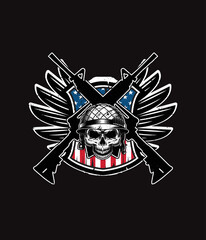 Fototapeta premium Awesome american veteran army Us veteran t-shirt, us veteran shirt, us veteran graphic t-shirt