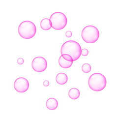 Pink bubble gum soap fizz