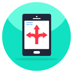 Fototapeta premium Perfect design icon of mobile directions 