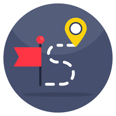 Perfect design icon of route 