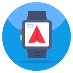 Modern design icon of smartwatch location 