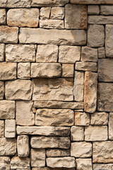 石が積まれた壁の背景素材