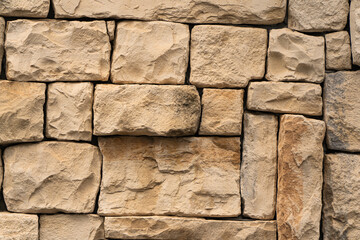 石が積まれた壁の背景素材