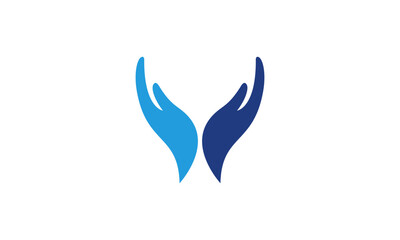 Fototapeta na wymiar Hand Care Logo vector icon Business