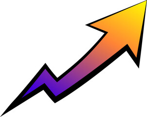 Illustration of a simple gradient arrow