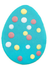 Large easter cookie with sugar glazing  isolated on transparency photo png file 
