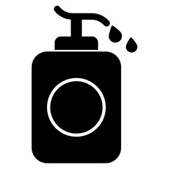 glyph design icon of hand sanitizer