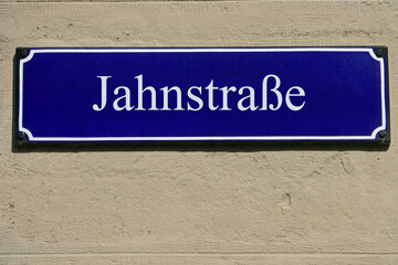 Emailleschild Jahnstraße