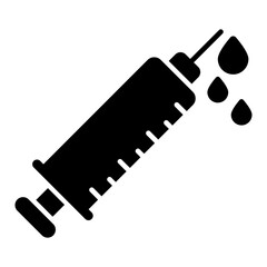 A colorful design icon of injection