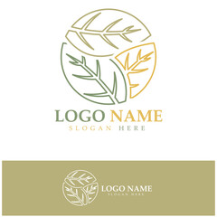 Abstract tree logo for forest and park nature.with a combination of .vector line elements for business designs, agriculture, ecological concepts, greenery and natural beauty.