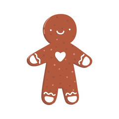 Obraz premium Gingerbread with glaze. The shape of a person.