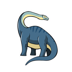 Dinosaur brachiosaurus isolated. Dino flat vector illustratoin. © Angelina