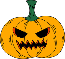 pumpkin halloween celebration cartoon art