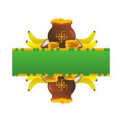 Akshaya tritiya day. Indian holiday cartoon illustration