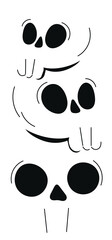 skulls halloween celebration scary clipart