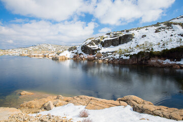Serra da Estrela in Portugal in winter on a sunny day