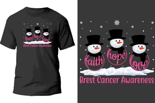 Faith hope love best cancer awareness t shirt design.