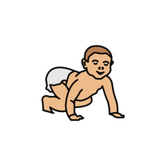 child, baby line icon on white background. Signs and symbols can be used for web, logo, mobile app, UI, UX