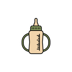 baby bottle line icon on white background. Signs and symbols can be used for web, logo, mobile app, UI, UX