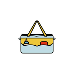 baby bag line icon on white background. Signs and symbols can be used for web, logo, mobile app, UI, UX