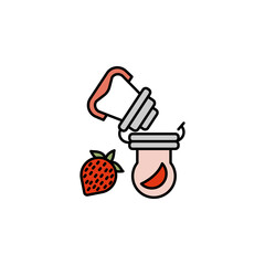 baby bottle line icon on white background. Signs and symbols can be used for web, logo, mobile app, UI, UX