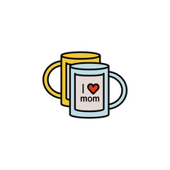 family cups line icon on white background. Signs and symbols can be used for web, logo, mobile app, UI, UX