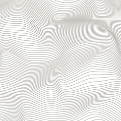 Wave Stripe Background. Grunge Line Textured Pattern.