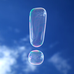 realistic bubble exclamation marks. 