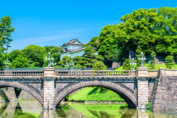 東京　皇居外苑の二重橋（正門石橋）