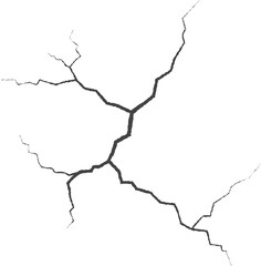 Crack on wall, earth or stone. Scratches lines on surfaces. Lightning and thunderstorm...