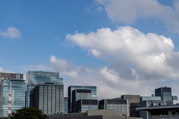 Fototapeta premium clouds over the city