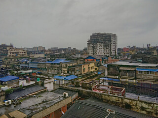Fototapeta na wymiar 14.09.2021 kolkata west bengal india, view of metropolitan city kolkata from the top