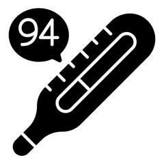 An editable design icon of digital thermometer